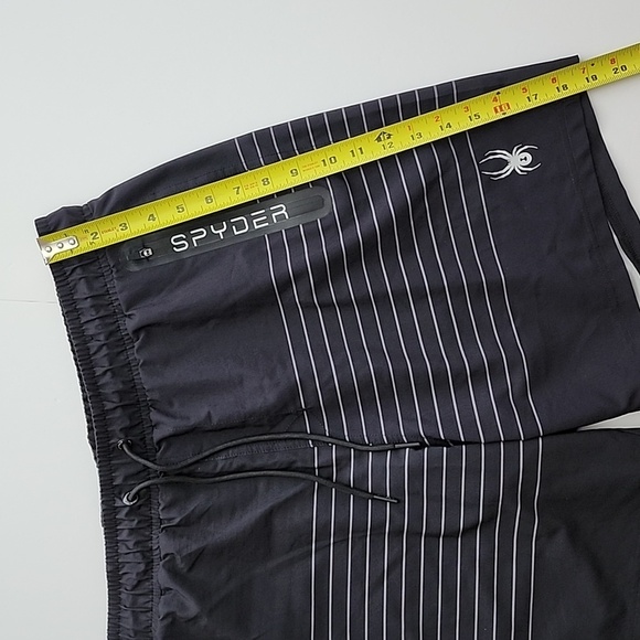SPYDER Men's Black White Stripes Swim Trunks Board Short  Quick Dry Size XXL - Picture 15 of 16